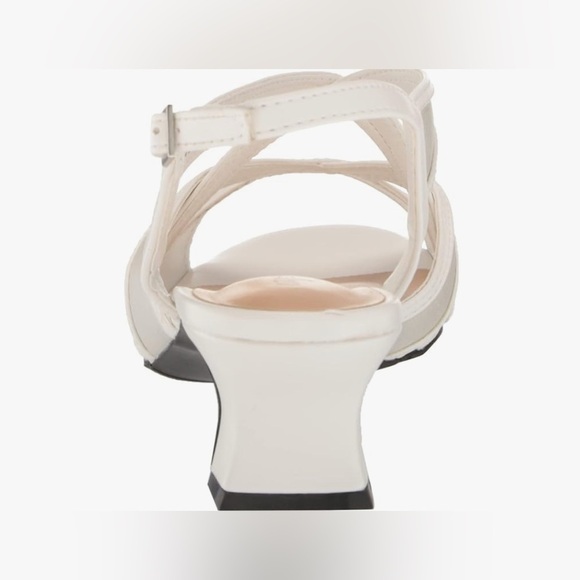 Easy Street womens Tristen Heeled White Strappy Hush Puppy Sandal, Size 11WW - Picture 5 of 11